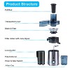 NewHome"1000W Centrifugal Juicer with 2 Speeds, 2.6-Inch Feed Chute, 17oz Cup & 54oz Pulp Collector"Silver - 4 of 4