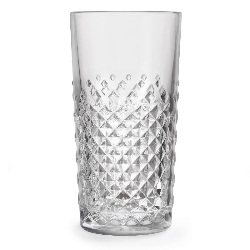 Libbey Carats Tumbler Glasses, 14-ounce, Set of 4, 4 of 5