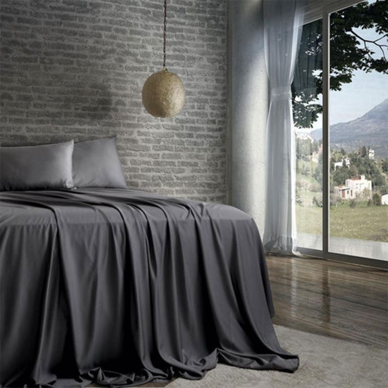 Sleepgram Viscose from Bamboo Bed Sheet Set w/2 Pillowcases, 5 of 7