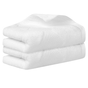 Unique Bargains Cotton Thick Lightweight Highly-absorbent Towels for Bathroom Travel 2 Pcs - 1 of 4