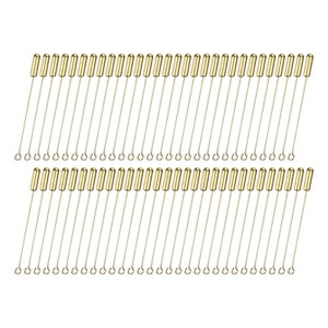 Unique Bargains Brooch Stick Pins Copper Long Needle with Stopper Ends for DIY - 1 of 4