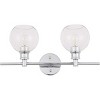 Elegant Lighting Collier 2 light Chrome and Clear glass Wall sconce - 3 of 4