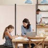 VEVOR Room Divider, 3 Panel Room Divider, Folding Privacy Screen and Portable Partition Divider for Room Separation, Beige - 2 of 4