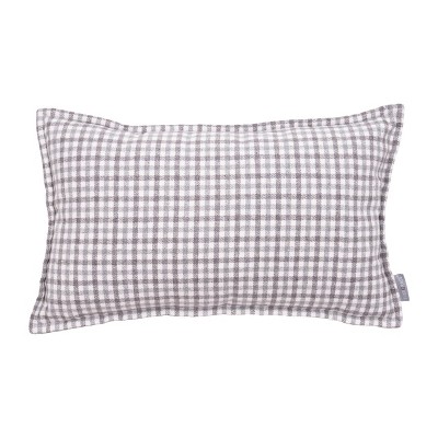 12"x20" Oversize Brenner Plaid Reversible Sherpa Lumbar Throw Pillow - Evergrace