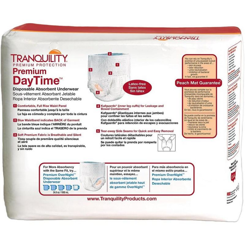 Tranquility Adult Premium Day Time Disposable Absorbent Underwear, 4 of 7
