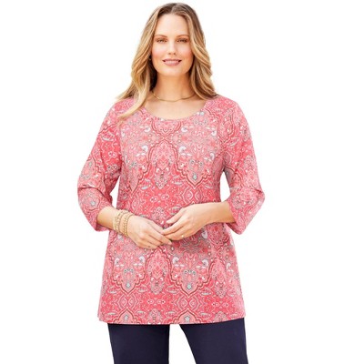 Catherines Women's Plus Size Suprema Feather Together Tee