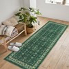 Floral Rug Washable Area Rugs, Non Slip Vintage Boho Stain Resistant Low Pile Carpets for Living Room Dining Room Bedroom Office Hallways Entryway - 2 of 4