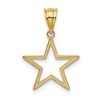 Black Bow Jewelry 14k Yellow Gold 15mm Polished Cutout Star Pendant - 3 of 4