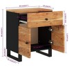 vidaXL Bedside Cabinet Natural wood and black - 4 of 4