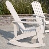 Merrick Lane Set of 2 All-Weather Polyresin Adirondack Rocking Chair with Vertical Slats - 4 of 4