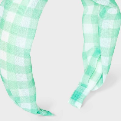 Girls&#39; Headband Gingham with Bow - Cat &#38; Jack&#8482; Green_2