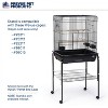 Prevue Pet Products Rolling Stand with Shelf, Black Small - 4 of 4