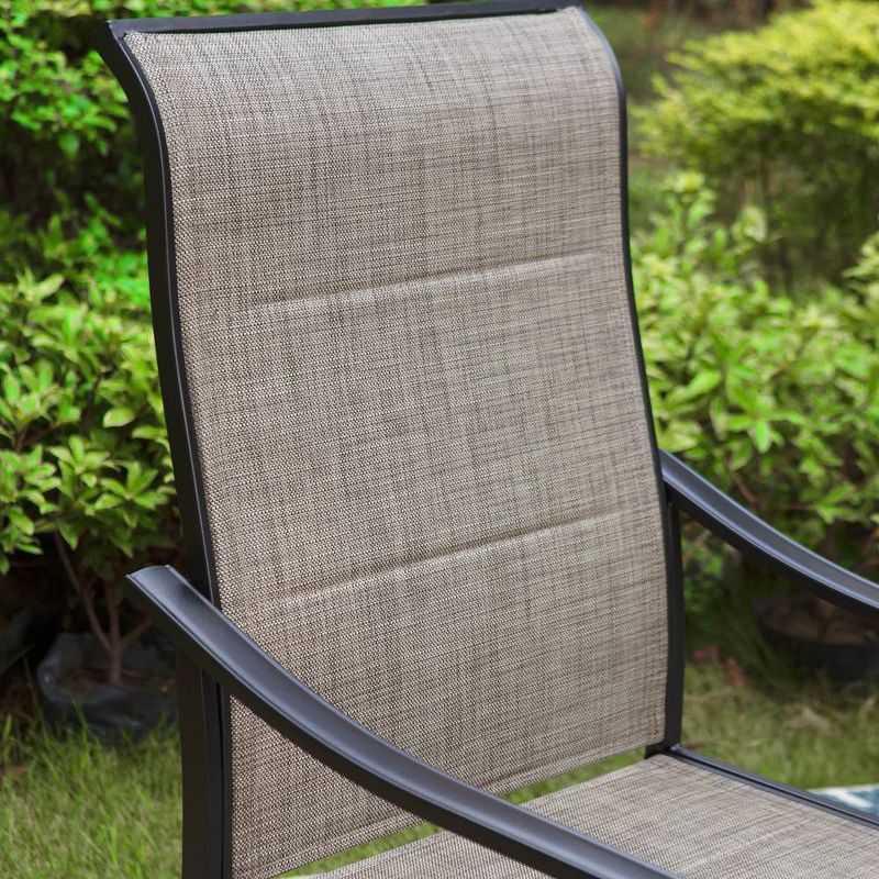 2pk Steel 360 Swivel Patio Padded Arm Chairs - Captiva Designs, 4 of 10