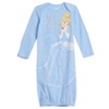 Disney Princess Baby Girls 3 Pack Long Sleeve Swaddle Sleeper Gowns Newborn  - 2 of 4