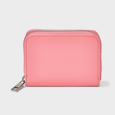 Pink zip hotsell around purse