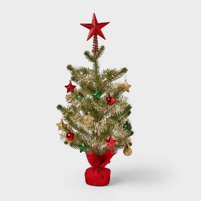 Raz Imports 2023 Charming Holiday 18 Iridescent Glass Tree Red