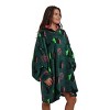 Wicked Part 1 Witch & Glinda Seal All-Over Print Adult Green Long Sleeve Comfy Hooded Blanket - 4 of 4