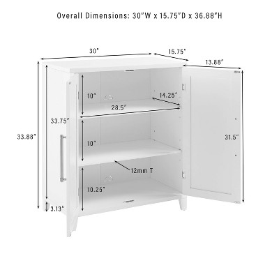 White Recessed Panel Stackable Kitchen Pantry Cabinet