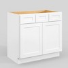 LOVMOR 21-in. D x 34.5-in. H in Plywood Vanity Sink Base Kitchen Cabinet with Drawers without Top for Kitchen, Bathroom, Living Room - 2 of 4