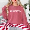 Simply Sage Market Women's  Garment Dyed Graphic Sweatshirt Merry Typewriter - 2 of 4