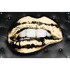Trends International Reinders: Glam - Gold Lips Unframed Wall Poster Print Clear Push Pins Bundle 14.725" x 22.375" - 4 of 4
