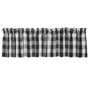 Park Designs Black and Cream Buffalo Check Valance 14''L - 1 of 3