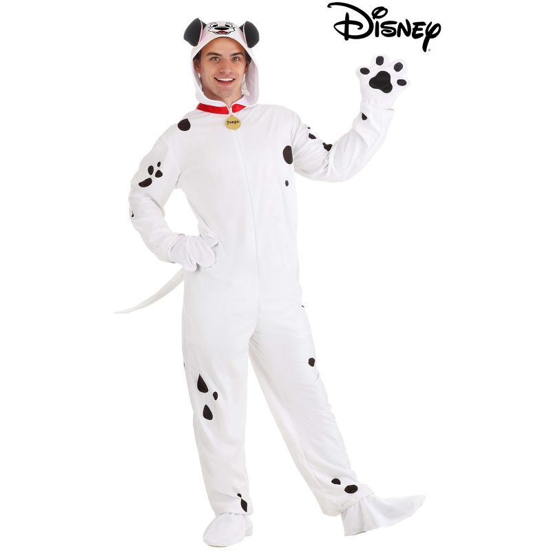 HalloweenCostumes.com Adult 101 Dalmatians Pongo Costume Jumpsuit., 5 of 12