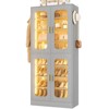 Besiost Shoe Cabinet With LED Light, Closet Shoe Organizer with Adjustable Shelves - 2 of 4