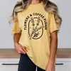 Simply Sage Market Women's Flowers and Coffee Please Short Sleeve Garment Dyed Tee - 2 of 3