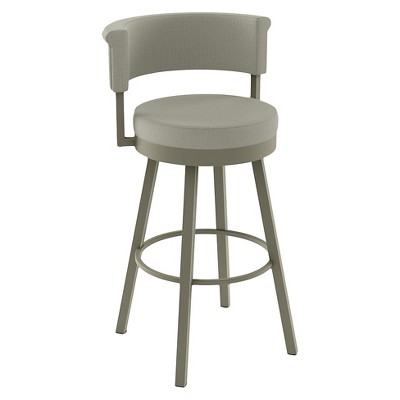 Rosco 27" Swivel Metal Counter Height Barstool - Gray - Amisco