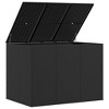 Cushion Box Black PE rattan, powder-coated steel - 4 of 4