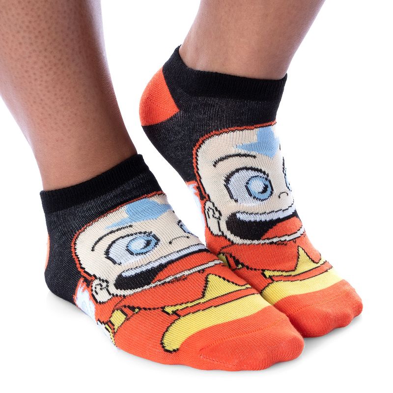 Nickelodeon Avatar The Last Airbender Chibi Character No-Show Ankle Socks 5 Pair Multicoloured, 2 of 7