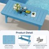 Hyleory Modern HDPE Outdoor Dining Table with Umbrella Hole, Weather-Resistant Patio Table for 4–6 People - 3 of 4