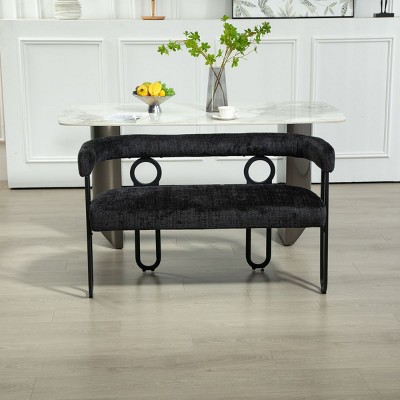 Modern Upholstered Chenille Fabric Loveseat 2 Seater Sofa Couch,Living Room,Office Sofa Couch Furniture,2 seater Bench-Cuddlewood