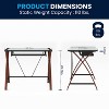 Emma and Oliver Glass Computer Desk-Pull-Out Keyboard Tray & Crisscross Frame - 3 of 4