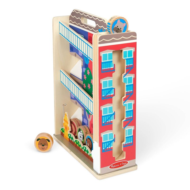 Melissa &#38; Doug GO Tots Wooden Town House Tumble with 3 Disks, 5 of 11
