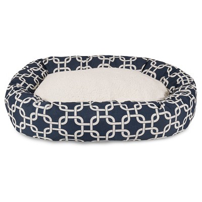 navy blue dog bed