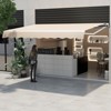 Costway Retractable Patio Awning Aluminum Deck Sunshade Shelter Outdoor Beige - 2 of 4