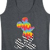 Women's - Disney - Mickey Silhouette Drip Checker Graphic Racerback Tank - 2 of 4