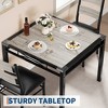 Dining Table Set , Kitchen Table with Upholstered Chairs, Wood Kitchen Dining Room Table Set with Corner Protector for Small Space, Apartment - 4 of 4