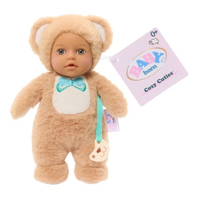 BABY Born Cozy Cuties Soft Baby Doll - Bear, Gray Eyes