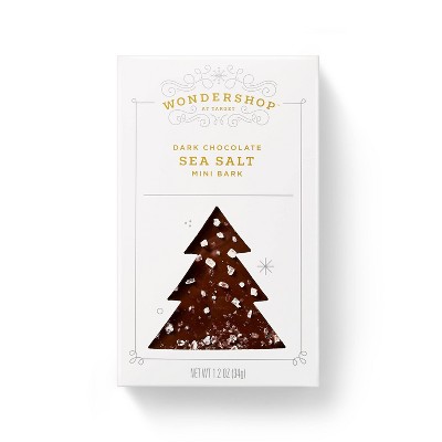 Holiday Dark Chocolate Sea Salt Mini Bark - 1.2oz - Wondershop™