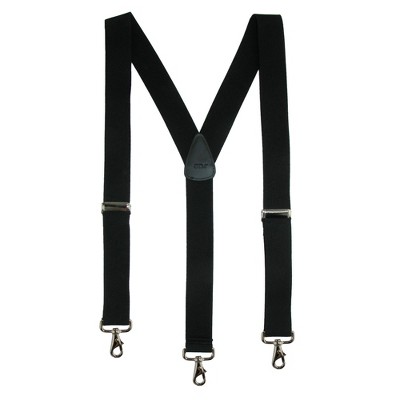 Ctm Men's Big & Tall Elastic Solid Color Y-back Suspender With Swivel ...