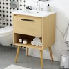 Whisen 24" Bathroom Vanity with Sink Combo, Multi-functional Bathroom Cabinet with Drawer - Natural - 3 of 4