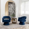 SEYNAR Modren Velvet 360 Degree Swivel Accent Arm Barrel Chair Set of 2 for Living Room - 2 of 4