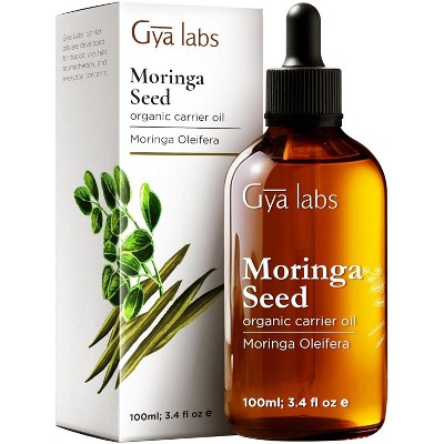 Gya Labs(3.4 Fl Oz) Organic Moringa Oil for Skin - Moringa Carrer Oil for Hair, Face, Scalp - Nourishing & Revitalizing