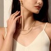 Snake Chain Necklace for Women, 1.5/3/5MM, 14/16 Length Advanced, Minimalist, Versatile for Daily Use - 3 of 4