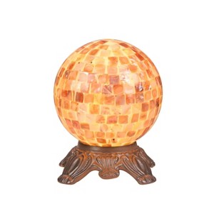 Chloe Lighting Shelley Mosaic 1 Light Dark Bronze Accent Lamp 8" Wide - 1 of 4
