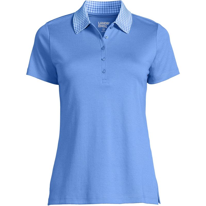 Lands' End School Uniform Women's Tall Supima Cotton Short Sleeve Polo Shirt, 3 of 4
