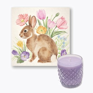 Courtside Market Spring Spirit III 8x8 Artboard & 9oz Soy Wax Candle Set - 1 of 2